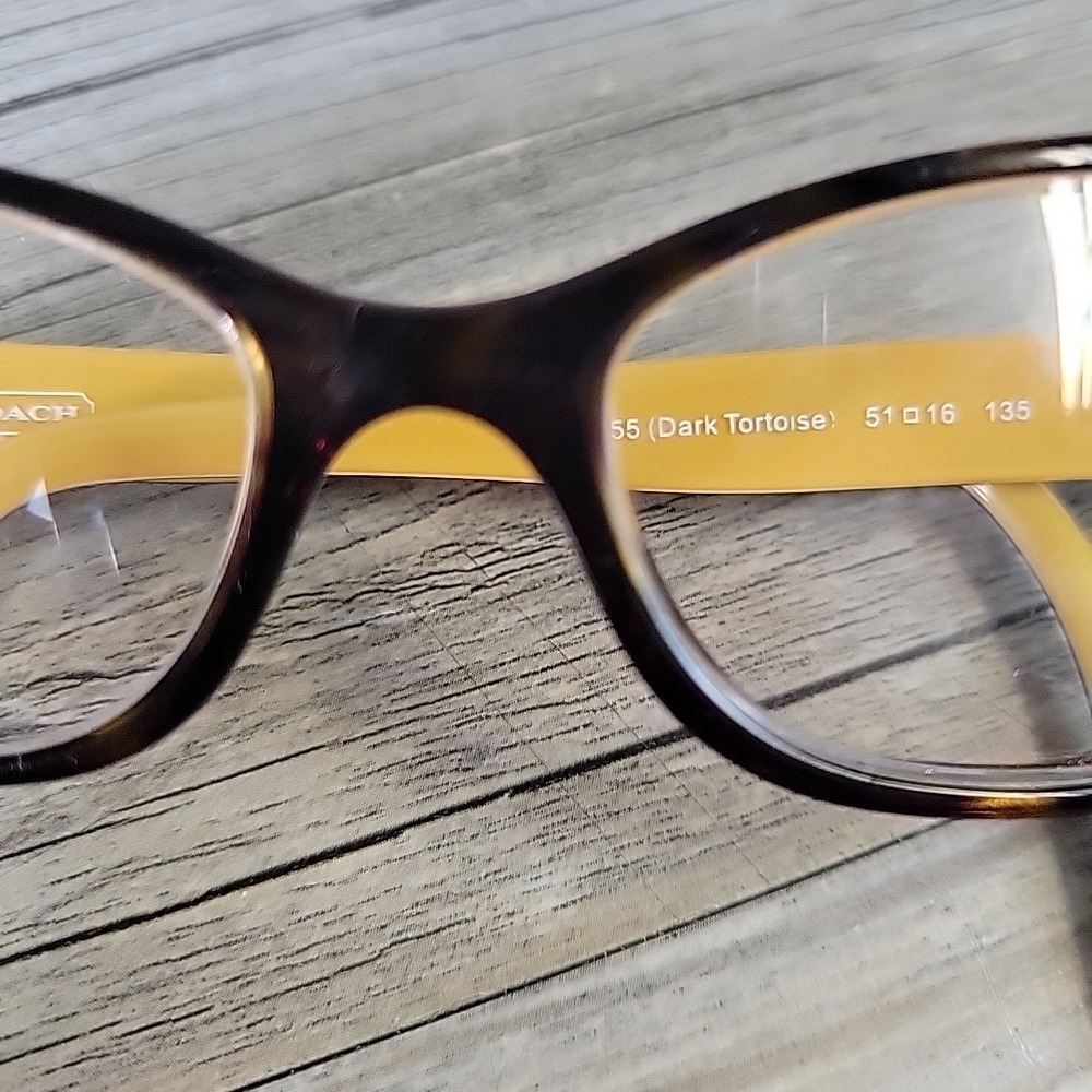 Coach Eyeglasses HC 6002 Cecilia 5055 Dark Tortoise Frames Only 51-16 135‎ - Picture 12 of 14